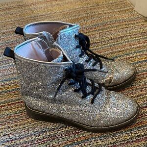 Steve Madden Glittery Silver Kids Boots